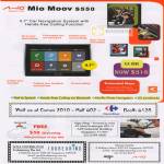 Mio Moov S550 GPS Car Navigation System TruBearing