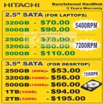 Hitachi Internal Hard Disk Sata Notebook Desktop