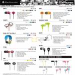 Skullcandy Earphones Ink Riot Chops Smokin Buds Icon Soft Asym Titan FMJ Tokidoki Paul Frank