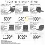 Notebooks Compaq CQ40 617TX CQ41 222TX CQ42 174TX G42 362TX CQ20 315TX 351TX