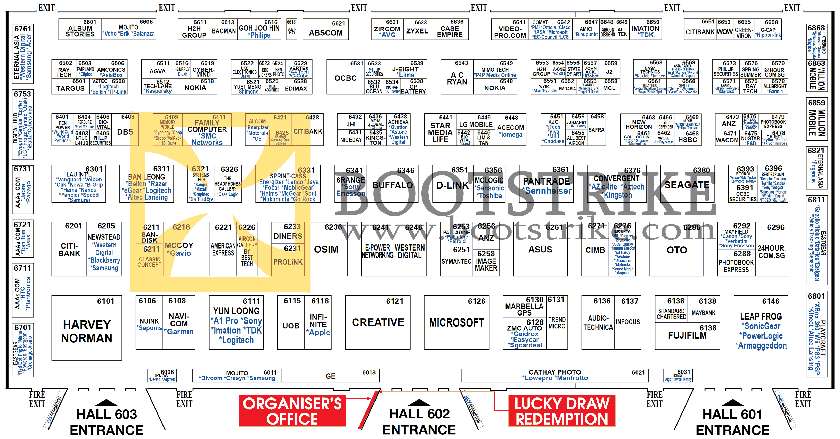 COMEX 2011 price list image brochure of Floor Plan Map Suntec Level 6