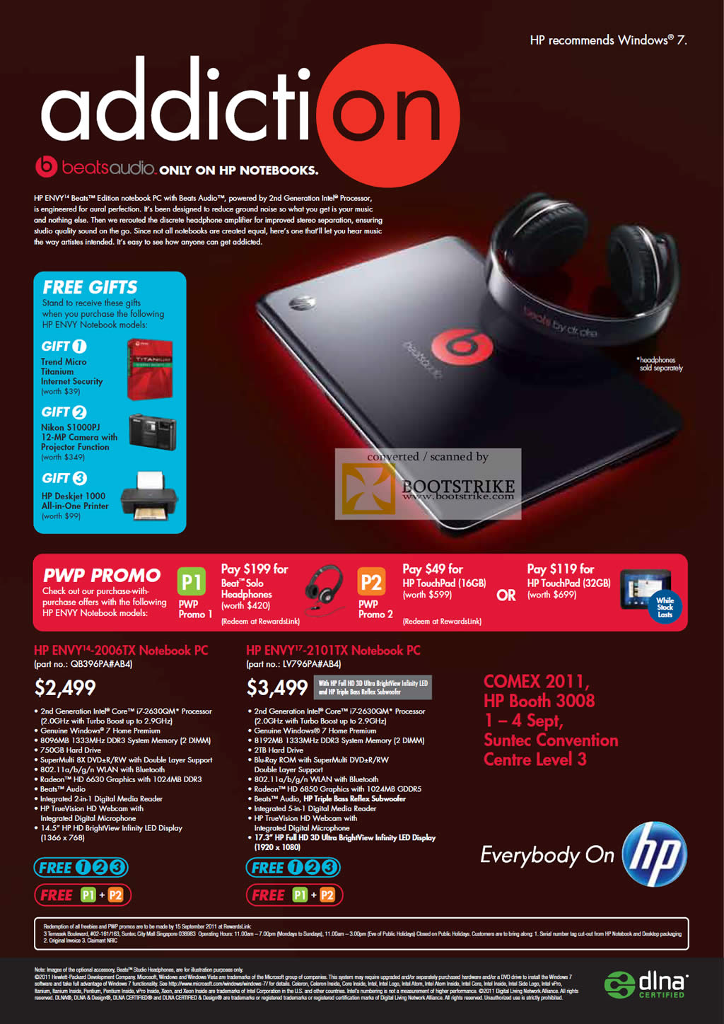 COMEX 2011 price list image brochure of HP Notebooks Envy 2006TX 2101TX Beats Audio