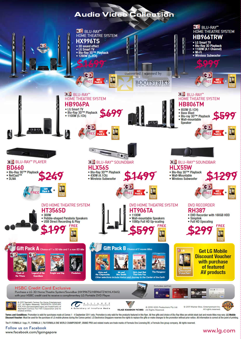 COMEX 2011 price list image brochure of LG Home Theatre System HX996TX HB977TRW HB906PA HB806TM BD660 HLX56S HLX55W HT356SD HT906TA RH387 DV Recorder Blu-Ray Player DVD