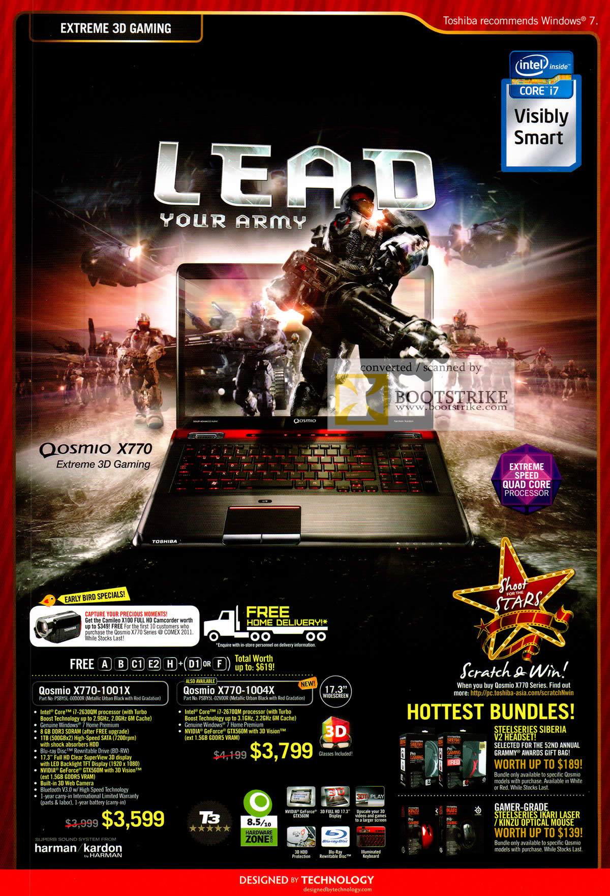 COMEX 2011 price list image brochure of Toshiba Notebooks Qosmio X770-1001X Gaming