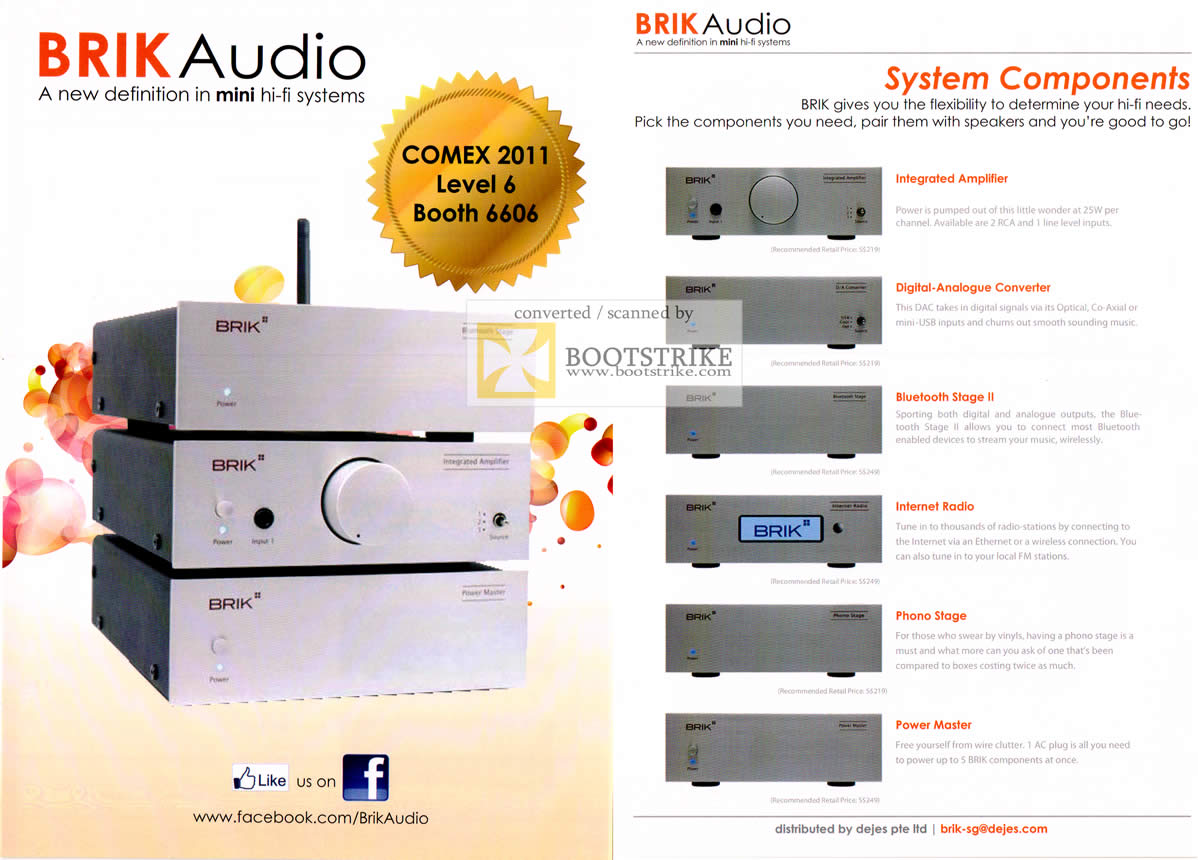 COMEX 2011 price list image brochure of IKnow Brik Audio Mini Hi-Fi System