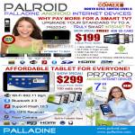 Media Player Tablet Palroid Android PR220HD PR70PRO