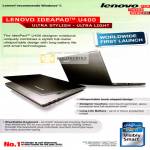 Lenovo IdeaPad U400 Notebook Features