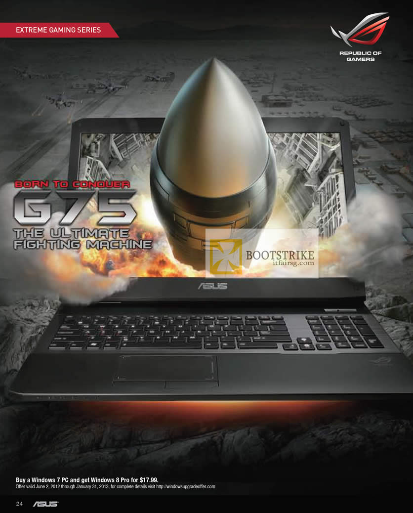 COMEX 2012 price list image brochure of ASUS Notebooks G75 Gaming