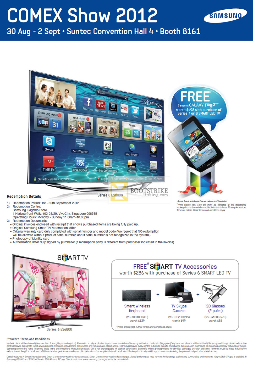 COMEX 2012 price list image brochure of Audio House Samsung Smart TV Series 6 ES6800