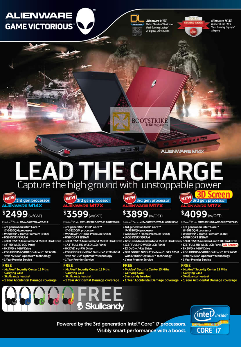 COMEX 2012 price list image brochure of Dell Reseller Notebooks Alienware M14x, Alienware M17x