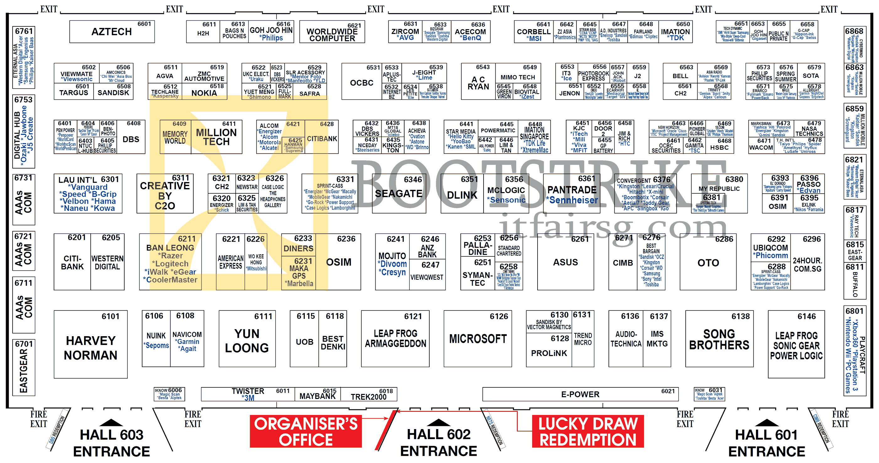 COMEX 2012 price list image brochure of Floor Plan Map Suntec Level 6