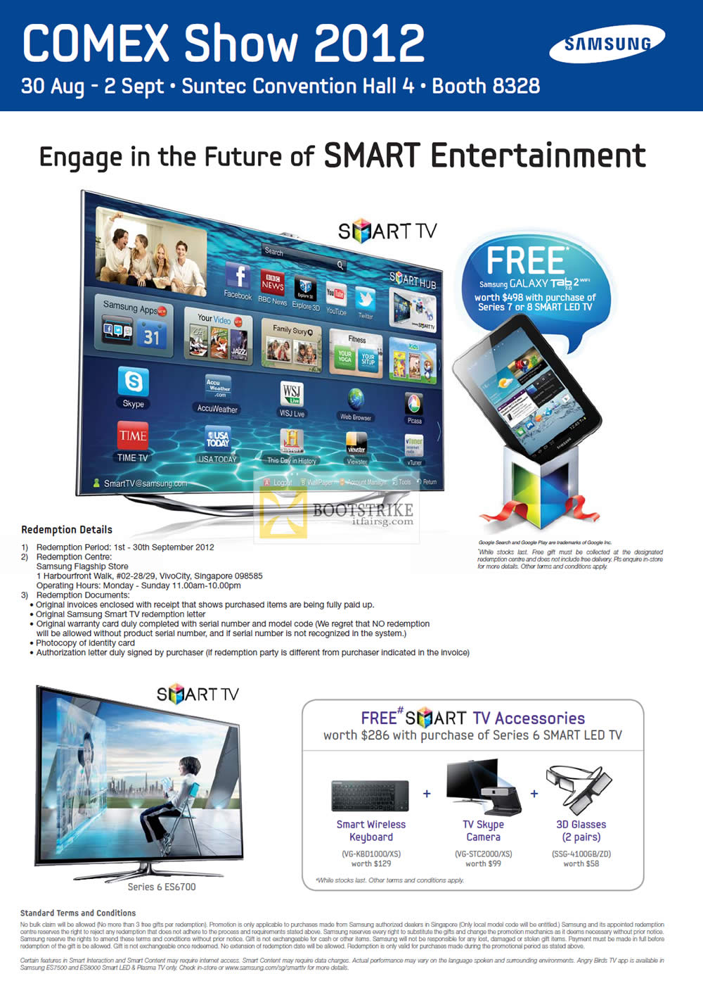 COMEX 2012 price list image brochure of Harvey Norman Samsung Smart TV Series 6 40ES6700