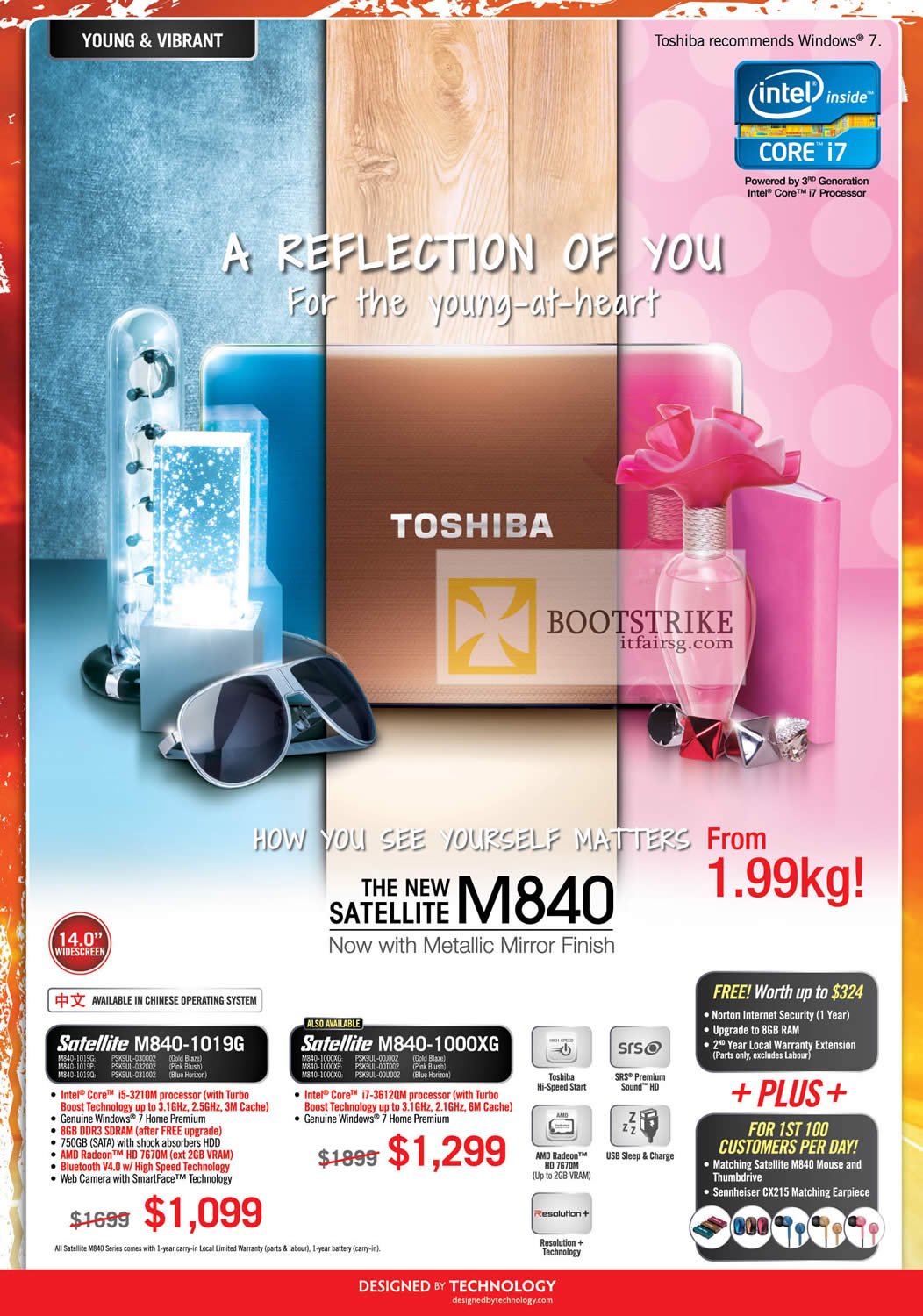 COMEX 2012 price list image brochure of Toshiba Notebooks Satellite M840-1019G, M840-1000XG