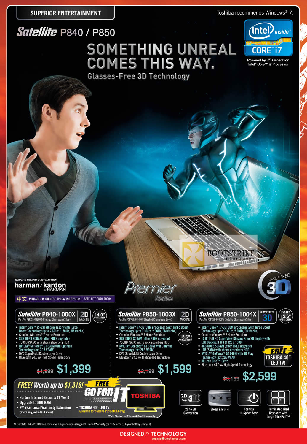 COMEX 2012 price list image brochure of Toshiba Notebooks Satellite P840-1000X, P850-1003X 1004X