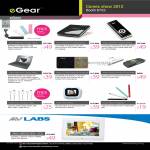 EGear Portable Battery Charger, Keyboard, Stylus, IFlow LED Sync Cable, Laptop Stand