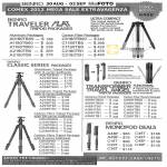 Benro Traveler Flat Tripod Packages, Classic Series Aluminum Tripod B Series Ballheads, Transformer Travel Angel