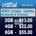 Crucial DDR3 Memory RAM