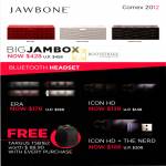 Jawbone Big Jambox, Bluetooth Headset, ERA, Icon HD, The Nerd