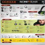 Sonicgear Headphones Xenon, Xanadu, HP, Chromaphone, Loop, Krypton, XBS, Earphones EarPump, Nano Plug, IPlug, Sparkplug, Microphone, Adapters