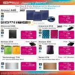 Silicon Power SP External Storage Armor A80, Diamond D05, D10, Stream S10, S20, Technology T10, Velox V70 SSD