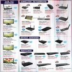 LCD TV, Monitors, Wireless Adapters, Routers, Device Servers, Switch