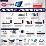 Tablet PC TW8, Bundles, Powerline Wireless Extender, IPCam, USB Modem, Powerline AV Adapter, PCI LAN Card, Cable