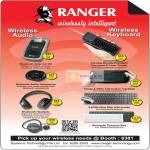 Systems Tech Ranger Wireless Bluetooth Solar Car Kit, Touchpad, Pointer, Keyboard, Mouse, Headset