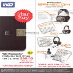 Various WD Elements External Storage, Plantronics Gamecom