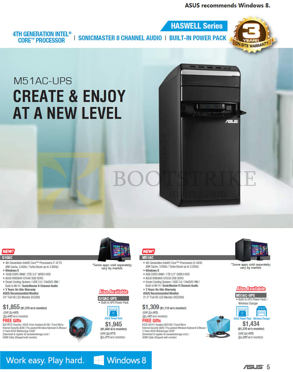 COMEX 2013 price list image brochure of ASUS Desktop PCs Haswell Series G10AC, M51AC, M51AC-UPS