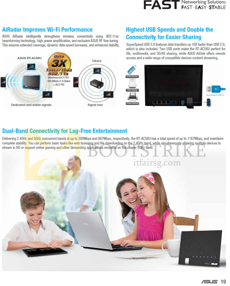 COMEX 2013 price list image brochure of ASUS Networking RT-AC56U Router Features AiRadar, Dual-Band Connectivity