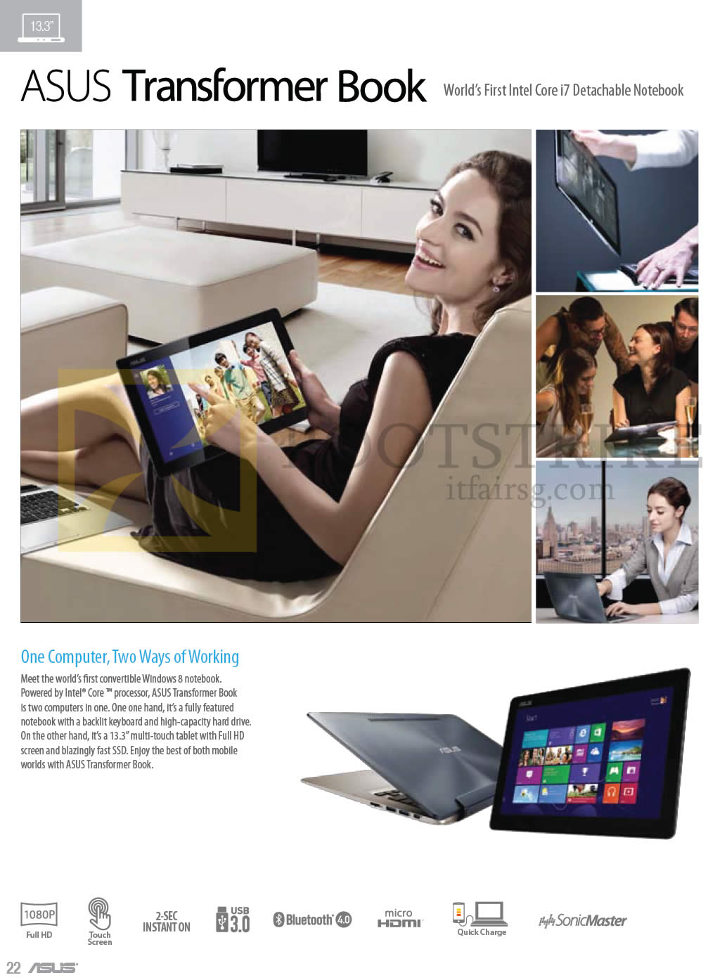 COMEX 2013 price list image brochure of ASUS Notebooks Transformer Book