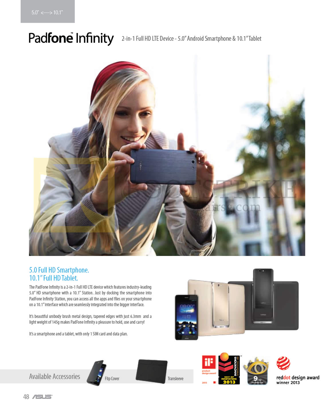 COMEX 2013 price list image brochure of ASUS Tablet Smartphone PadFone Infinity