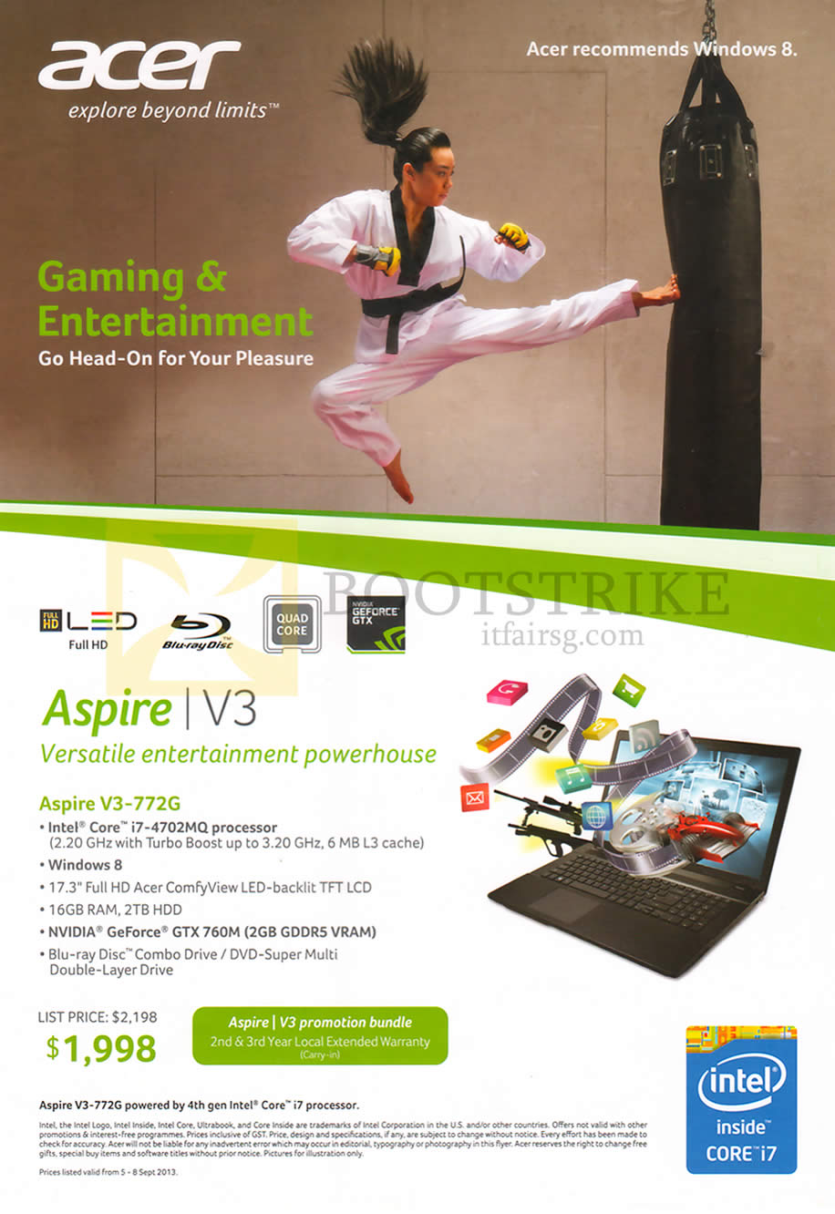 COMEX 2013 price list image brochure of Acer Aspire V3-772G Notebook