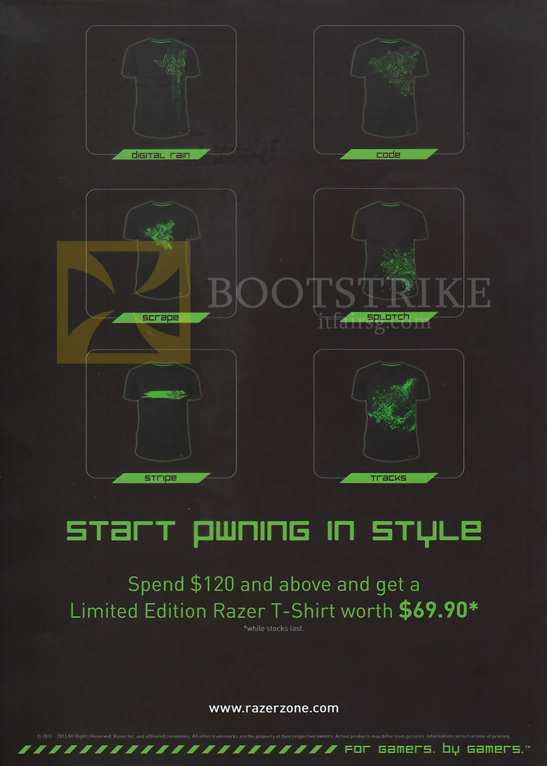 COMEX 2013 price list image brochure of Ban Leong Razer Spend 120 Dollar Free Razer T Shirt