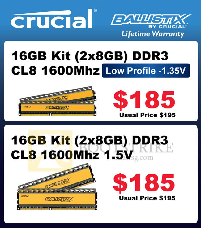 COMEX 2013 price list image brochure of Convergent Crucial Memory RAM DDR3