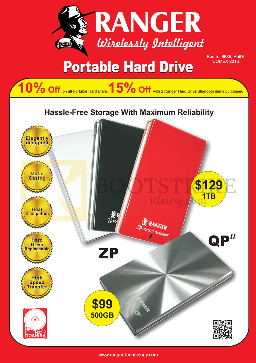 COMEX 2013 price list image brochure of Systems Tech External Storage ZP QP 1TB, 500GB