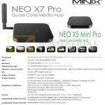 Media Players Minix Neo X7 Pro, Neo X5 Mini Pro, Specifications