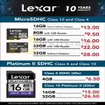 Flash Memory Lexar MicroSDHC, Platinum II SDHC