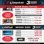 SSD Kingston, Crucial M500 SSD