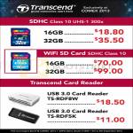 Transcend SDHC Flash Memory, Wifi SDCard, Card Reader