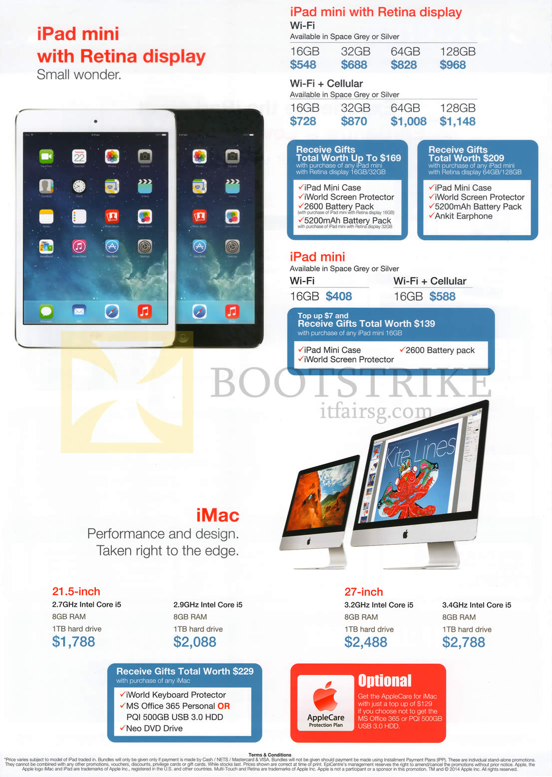 COMEX 2014 price list image brochure of EpiCentre Apple IPad Mini With Retina Display, Apple IPad Mini, Apple IMac AIO Desktop PC