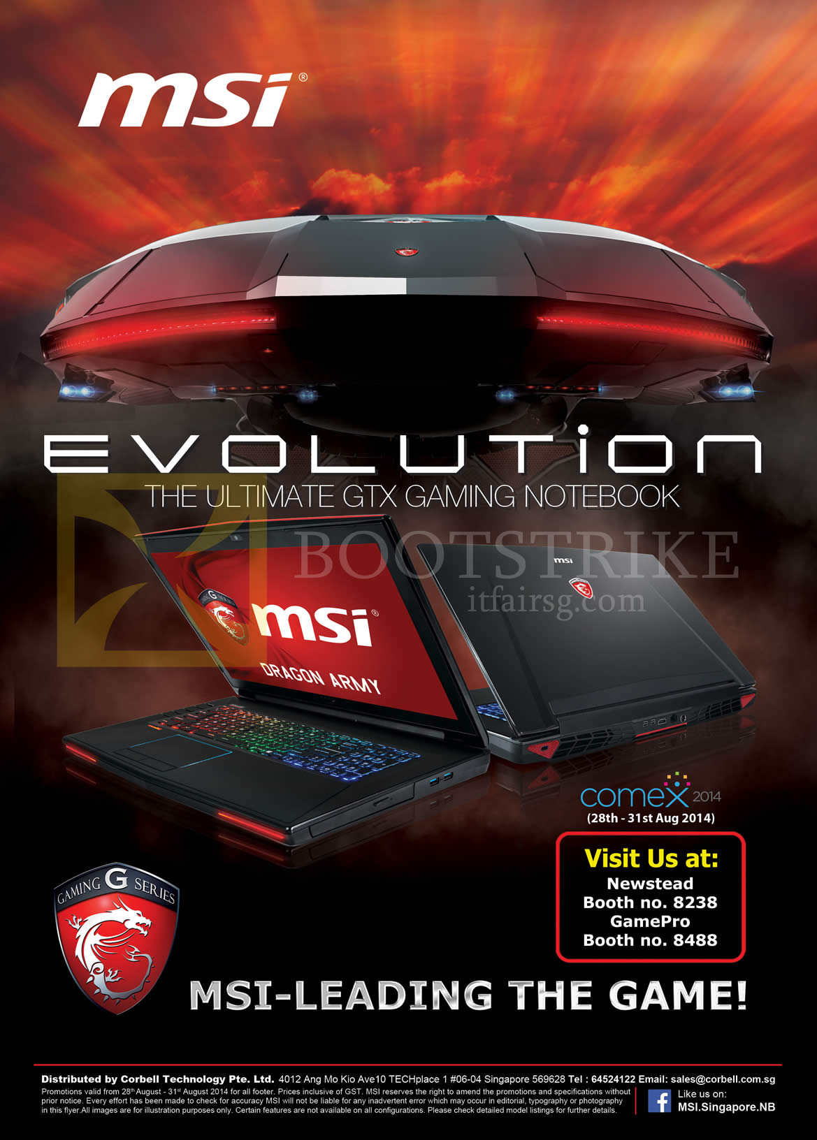 COMEX 2014 price list image brochure of MSI Ultimate GTX Gaming Notebook