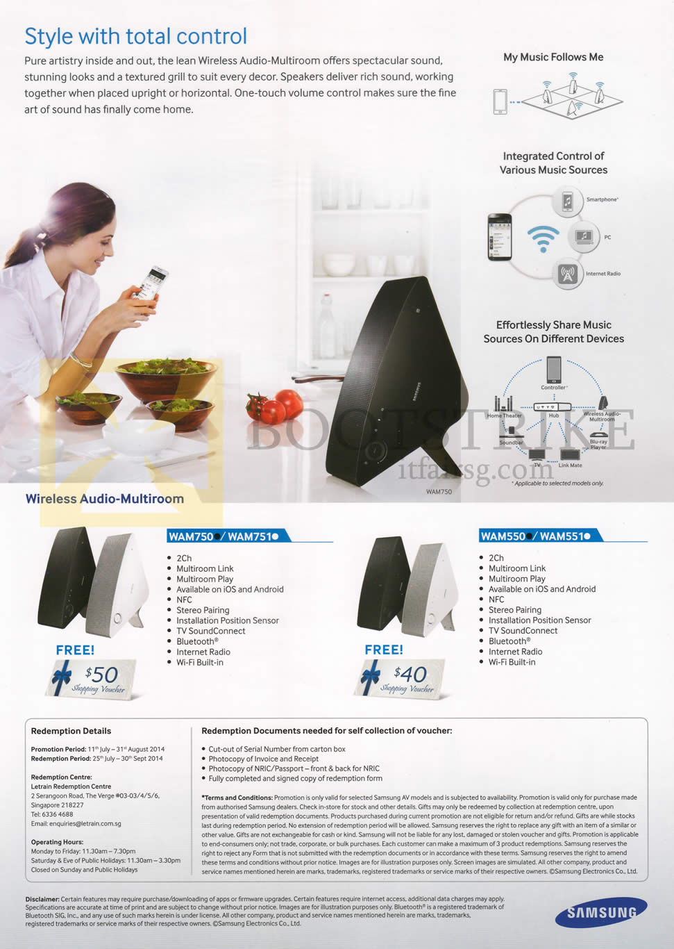 COMEX 2014 price list image brochure of Samsung (No Prices) Wireless Audio Multiroom