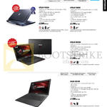 Notebooks Gaming Series G750JZ-T4002H, G750JS-T4003H, G550JK-CN204H, G56JK-CN143H