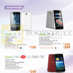 Smartphones Liquid Z4, Liquid Z5, Liquid E700