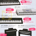 Keyboards CTK-1200, CTK-3200, WK-225, PX-780M, AP-250BK