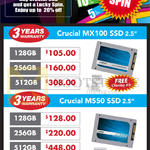 Crucial MX100 SSD, M550 SSD