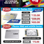 Plextor M6Pro Series SSD, Plextor M6S Sata III, MSata M2