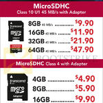 Transcend MicroSDHC Class 10 U1, Class 4