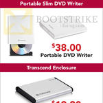 Transcend Portable DVD Writer, HDD SSD Enclosure